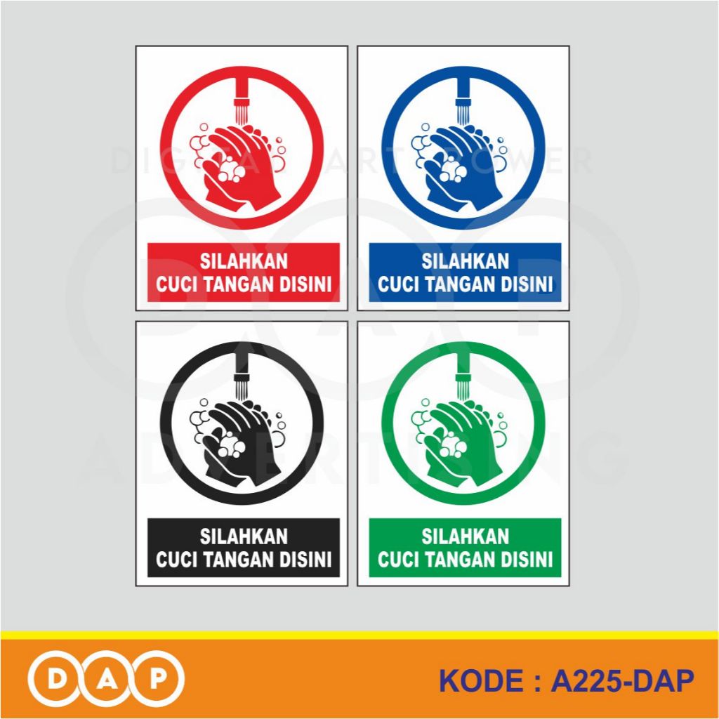 

A225 - Acrylic Sign, Stiker Akrilik Himbauan Cuci Tangan, Tahan Air, dan Bisa Custom