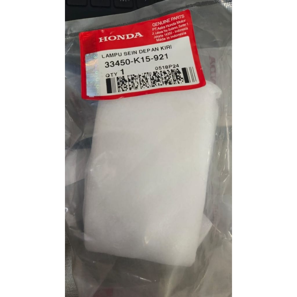 Lampu Sein Depan Kiri CB150R StreetFire / CBR150R 2016 | 33450-K15-921 | Original Honda