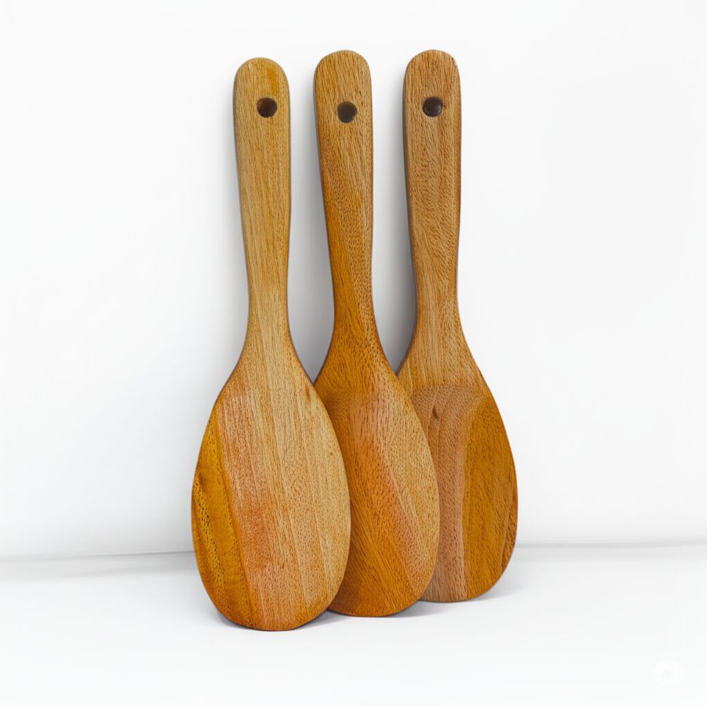 (af) Emen Centong Nasi Kayu Mahoni Panjang 25cm Tebal 1cm