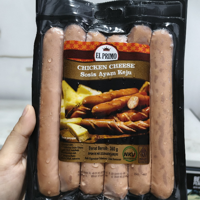 

EL Primo Sosis isi 6 /Rasa ayam keju ELPRIMO Chicken Cheese