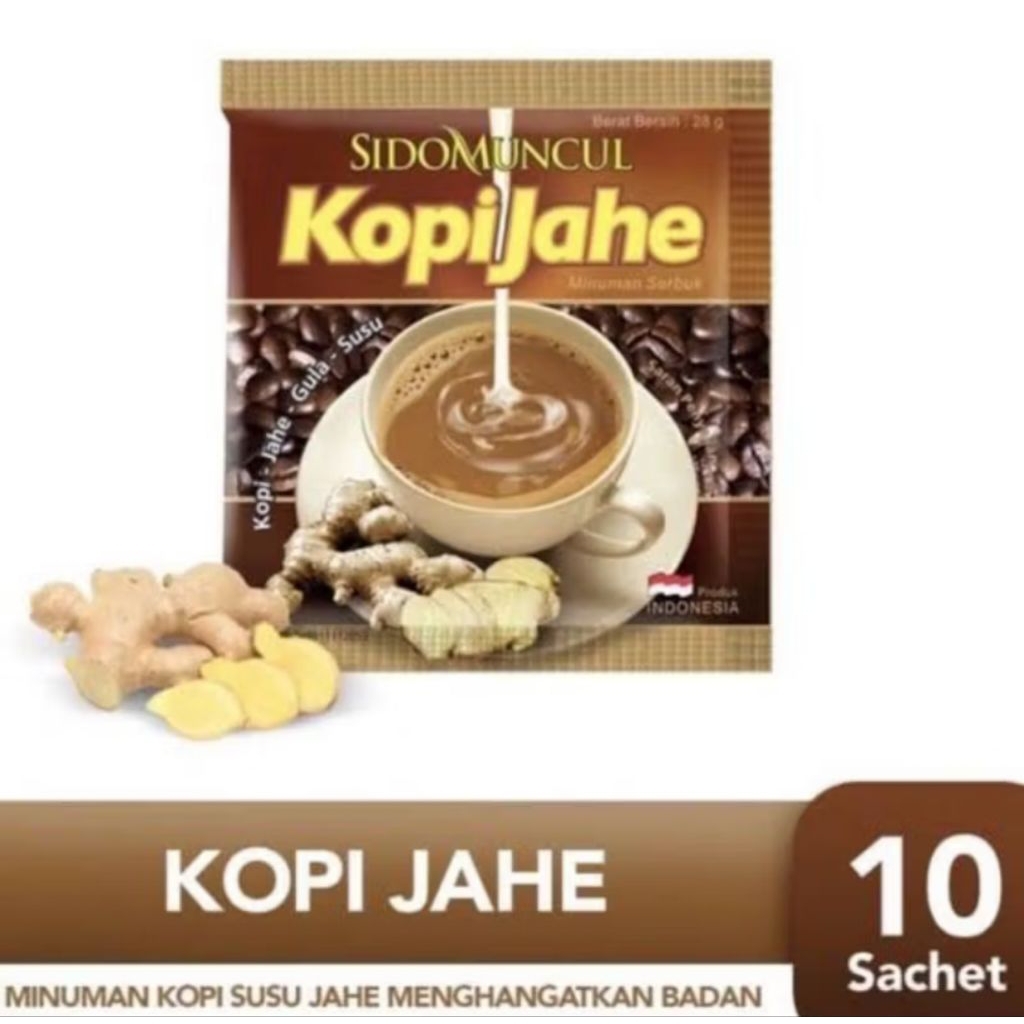 

(1 RENCENG ISI 10 SACHET)KOPI JAHE SUSU JAHE SIDOMUNCUL