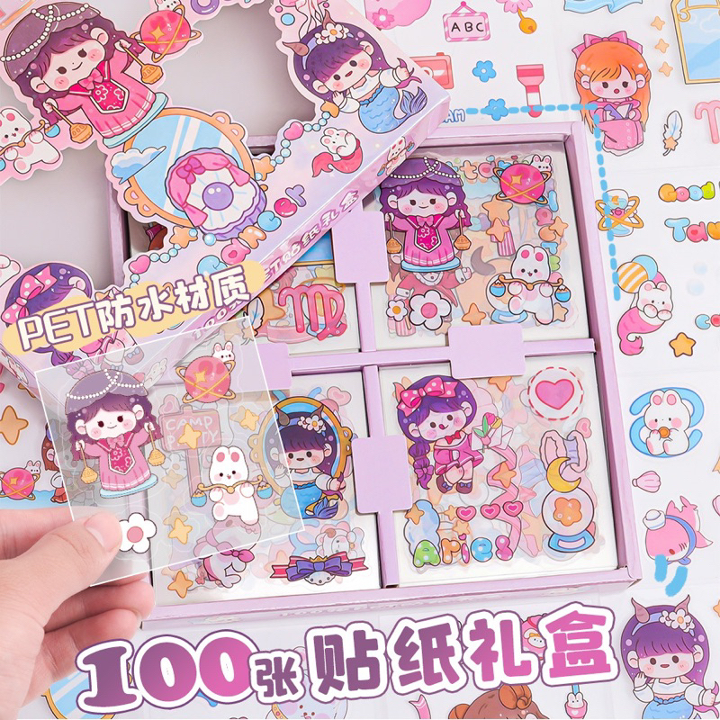 

(STICKER ANAK AESTHETIC SERI MUMU) MOTIF TERLARIS KARTUN KOREA MANIS IMUT LUCU. STIKER ANTI AIR 1 BOX ISI 100 LEMBAR MURAH, GAMBAR TEMPEL WARNA 2D LUCU. STIKER VIRAL CEWEK COWOK ANAK SEKOLAH. STIKER CANTIK ANIME BINATANG BUAH POHON GAME