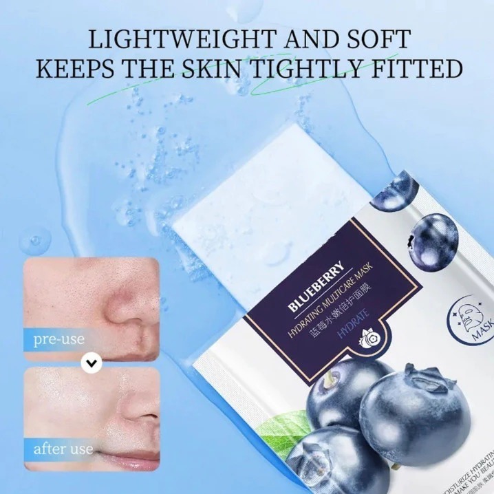 SADOER Masker Lembaran Pelembab Masker Buah Tanaman Masker Lidah Buaya Perawatan Kulit