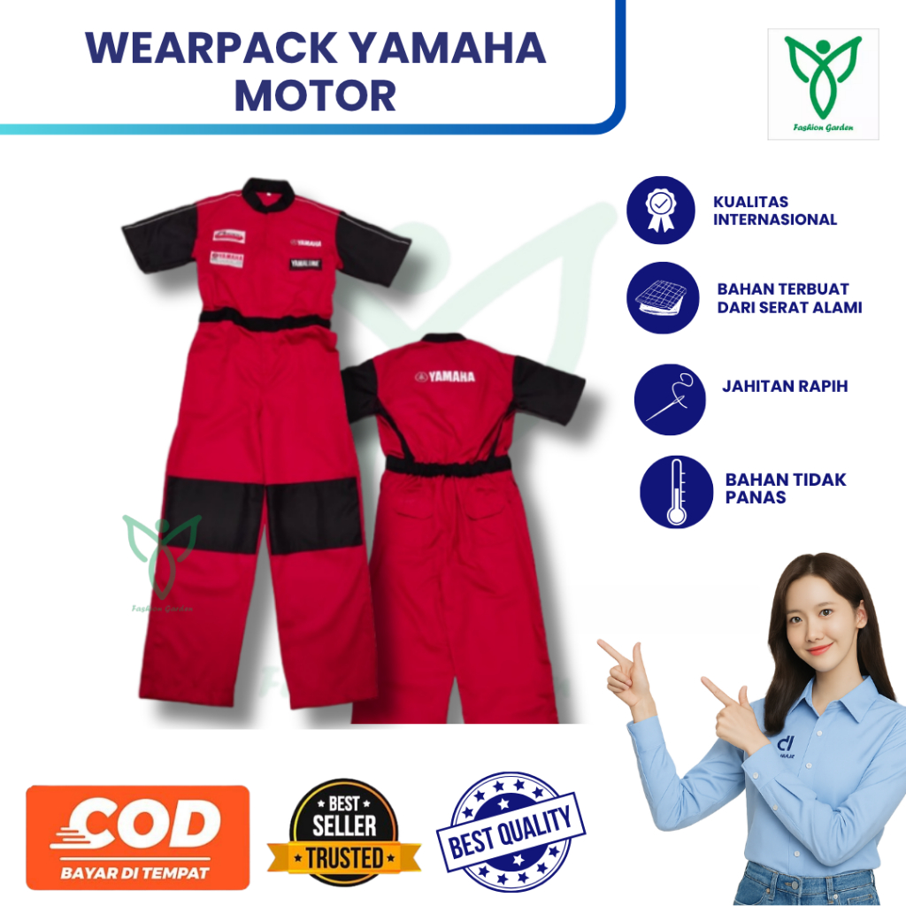 Seragam Mekanik Yamaha JUMBO | Wearpack Yamaha | Seragam Yamaha Mekanik | Seragam Bengkel Yamaha