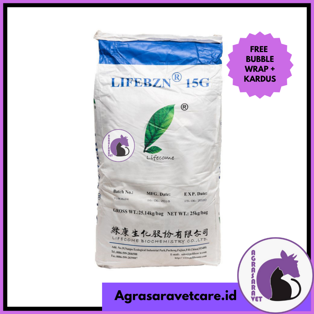 ZINC BACITRACIN 1 kg LIFEBZN 15G AGP Growth promotor hewan ternak