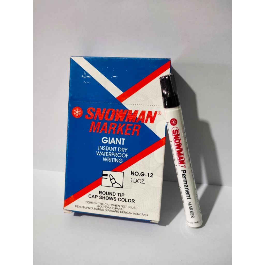 

Spidol Snowman Marker Warna Hitam Permanent Rp 9.000/Biji