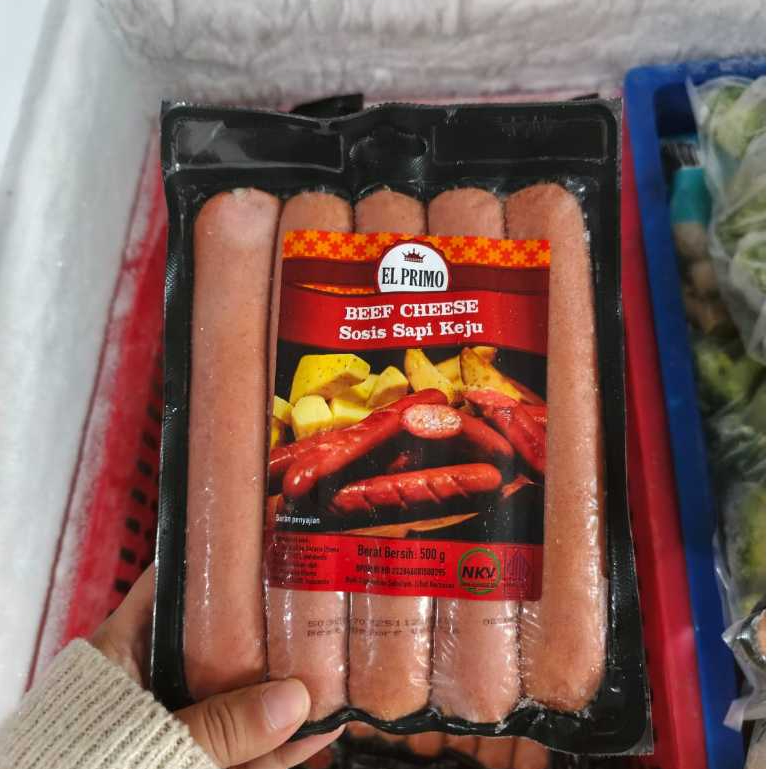 

El Primo Sausage Beef Cheese 500gr Sosis Sapi Keju isi 5