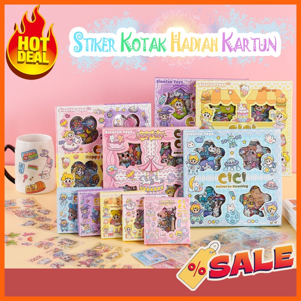 

(STICKER ANAK AESTHETIC SERI CICI) MOTIF TERLARIS KARTUN KOREA MANIS IMUT LUCU. STIKER ANTI AIR 1 BOX ISI 100 LEMBAR MURAH, GAMBAR TEMPEL WARNA 2D LUCU. STIKER VIRAL CEWEK COWOK ANAK SEKOLAH. STIKER CANTIK ANIME BINATANG BUAH POHON GAME