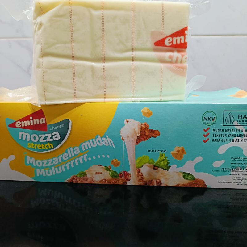 

Emina Mozzarella Stretch Repack 500gr / Keju Emina Mozza