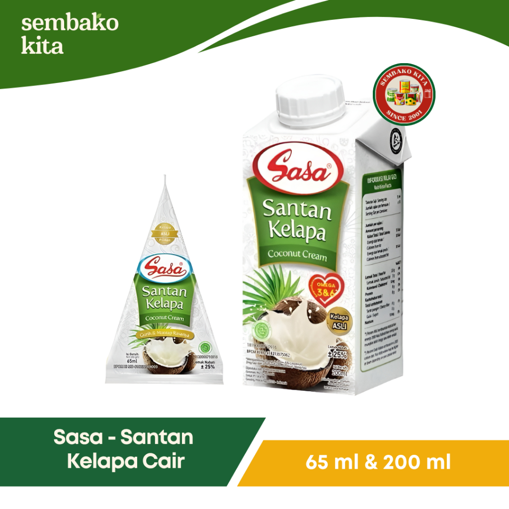 

Sasa Santan Cair 65ml / 200ml