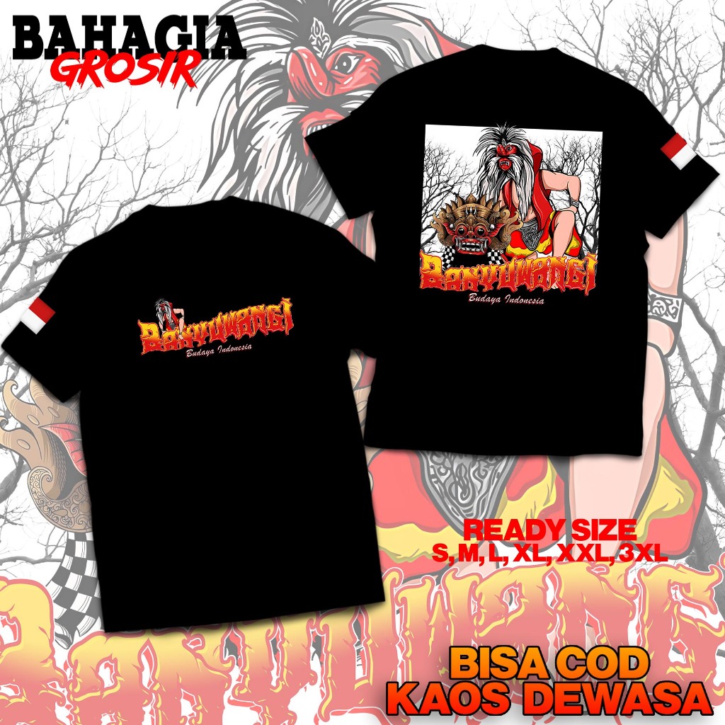 KAOS DEWASA BANYUWANGI BUDAYA INDONESIA BAJU DEWASA BANYUWABGI BUDAYA INDONESIA TSHIRT TARI ADAT BAN