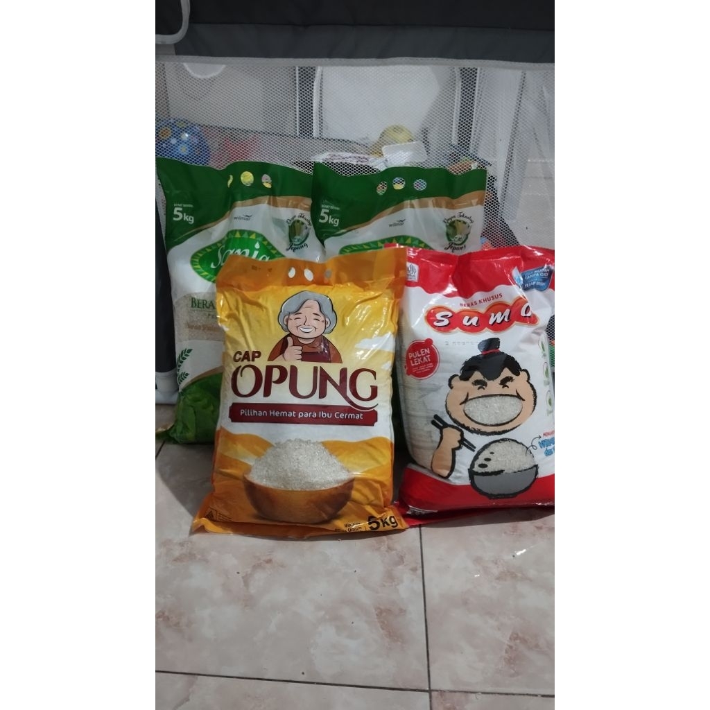

beras pekalongan beras premium beras 5 kg beras kemasan 5 kg beras sania beras opung beras sumo merah 5 kg