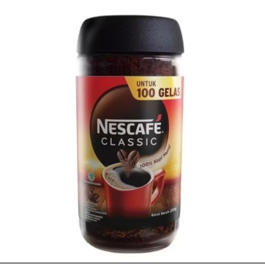 

KOPI NESCAFE CLASIC KOPI INSTAN KOPI HITAM 100GR