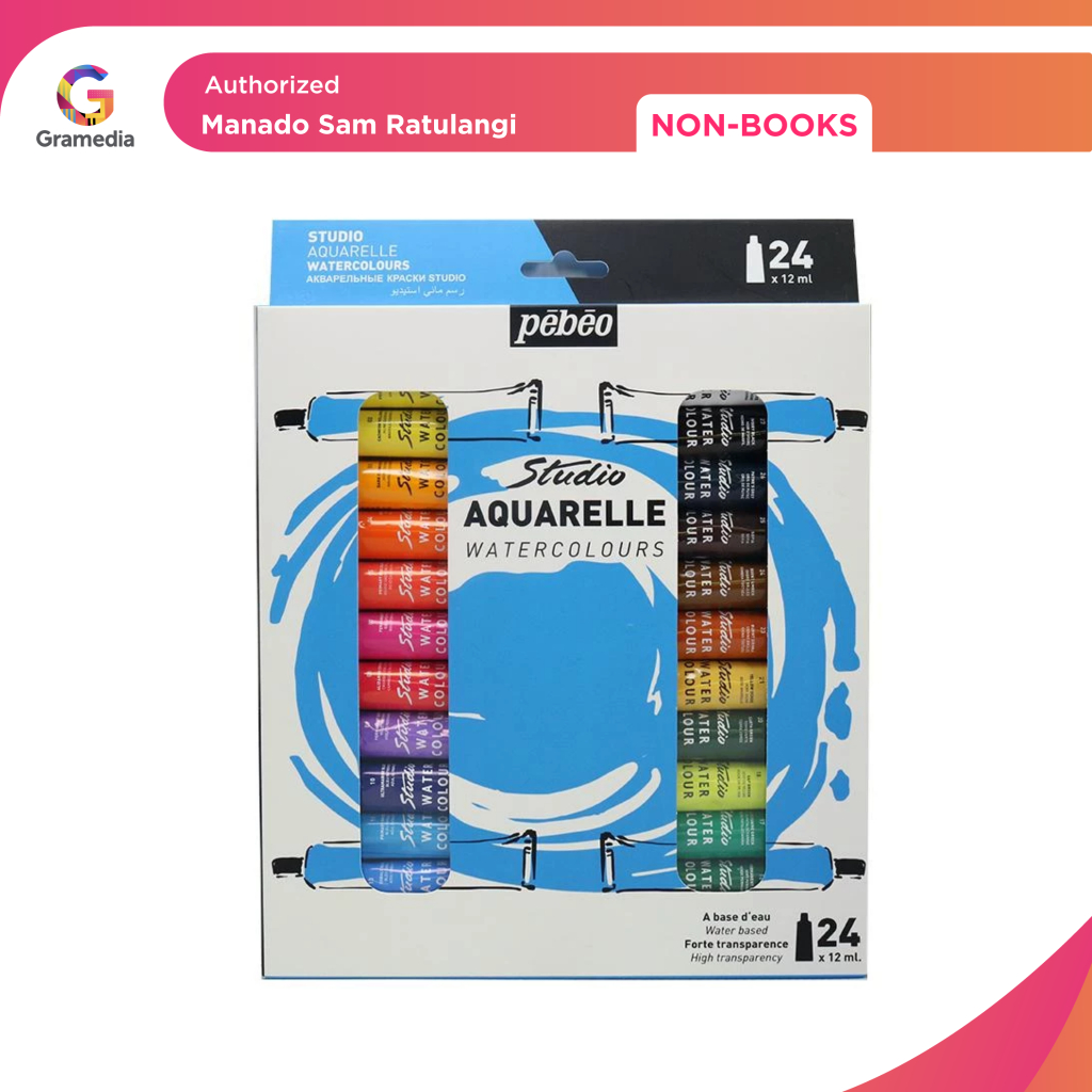 

Gramedia Manado-Pebeo Studio Aquarelle Water Colours 24