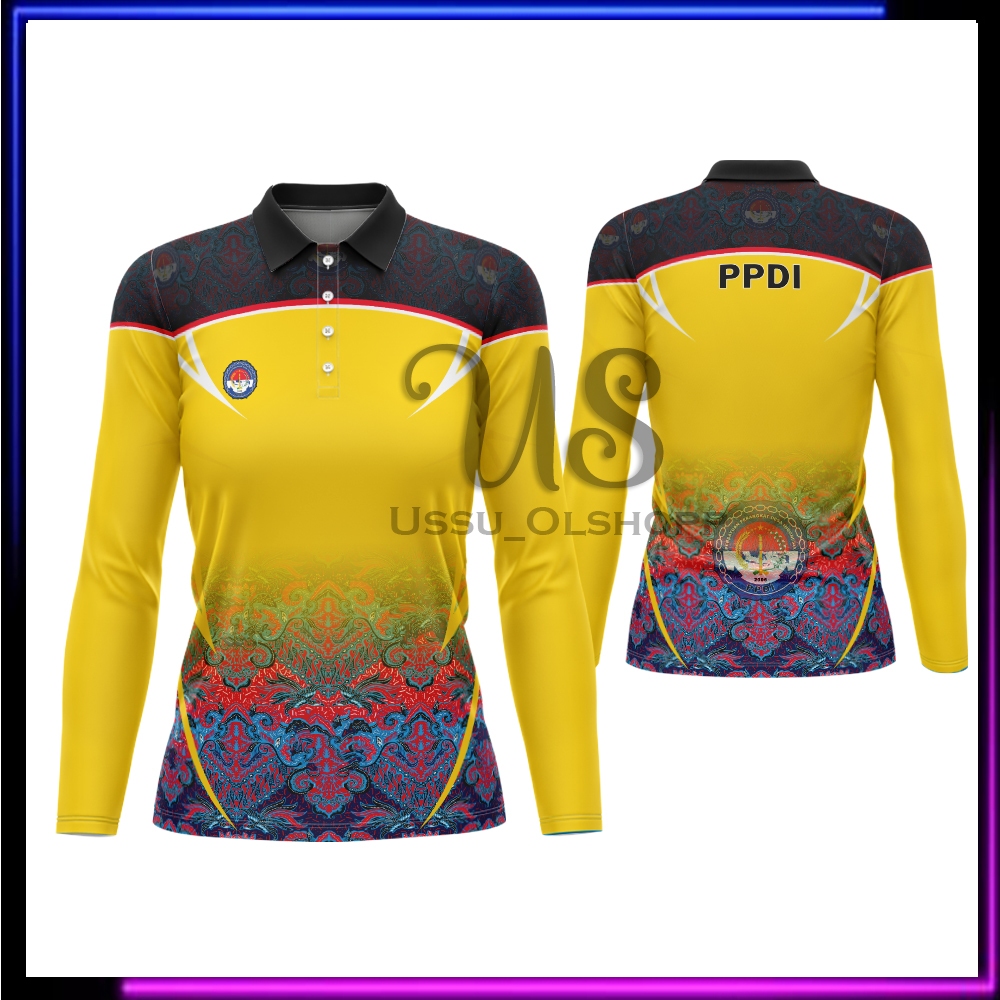 Kaos Polo Batik PPDI Persatuan Perangkat Desa Indonesia Baju Seragam Batik PPDI Pria Wanita