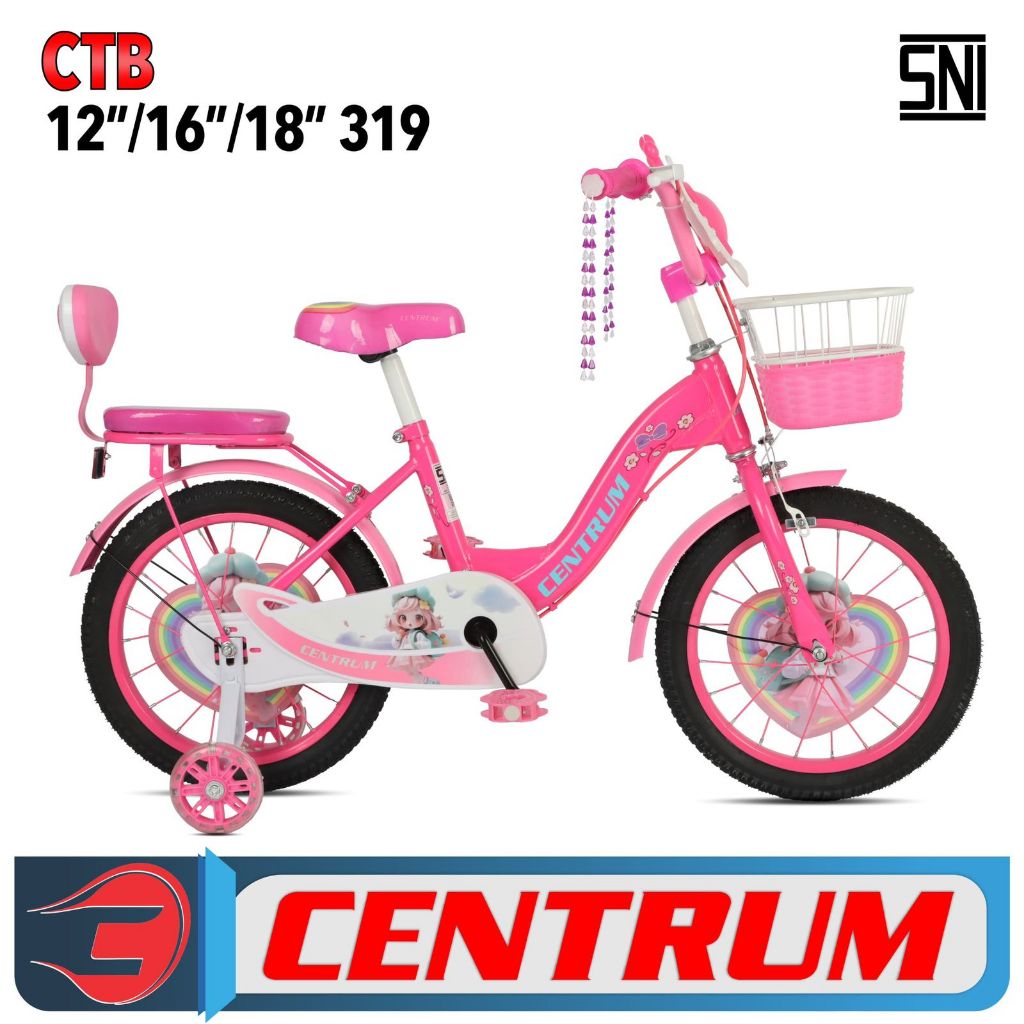 sepeda mini anak perempuan 12-16-18 inch centrum CT 2505 angry bird