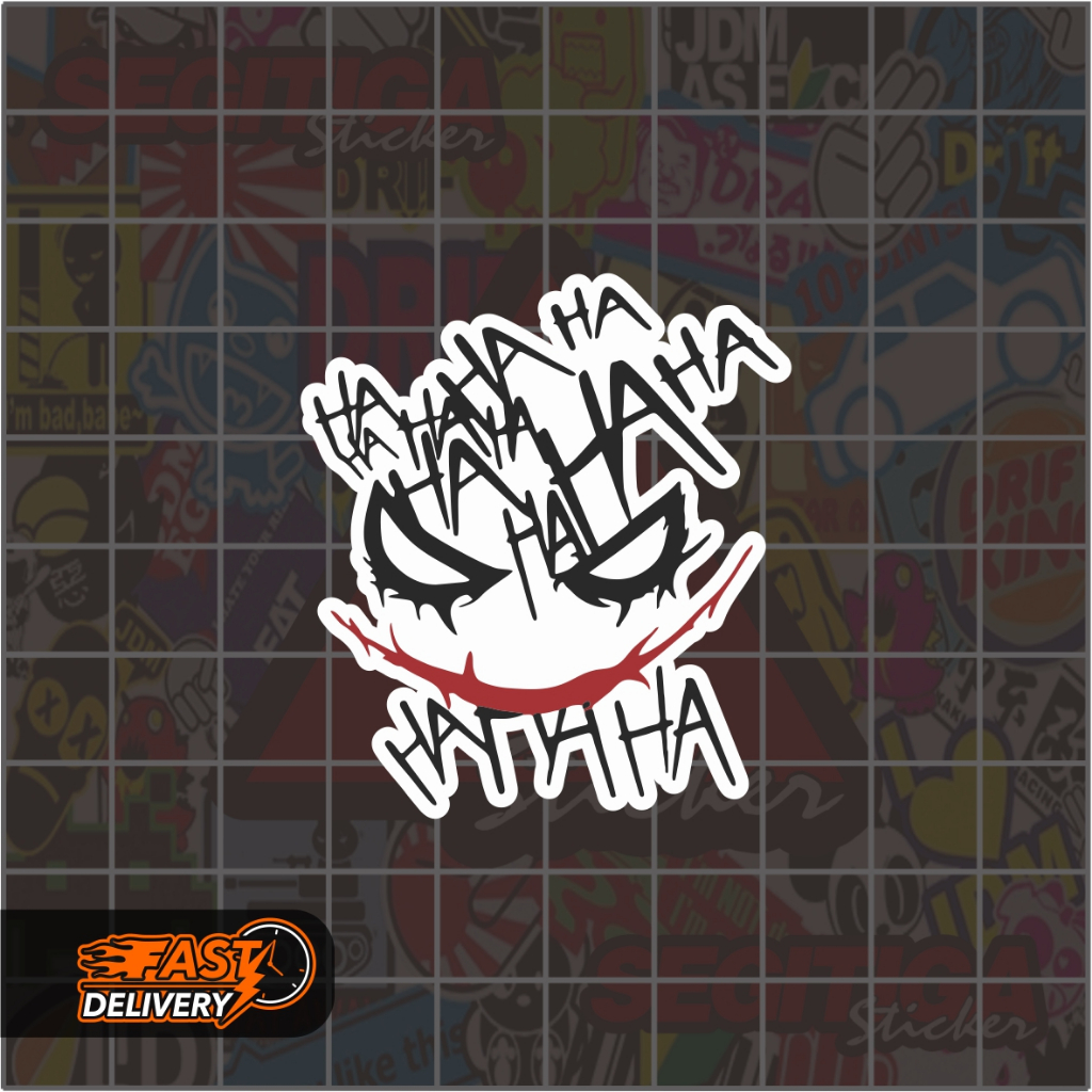 

Sticker Hahaha Joker Ukuran 4.5 x 5 Cm