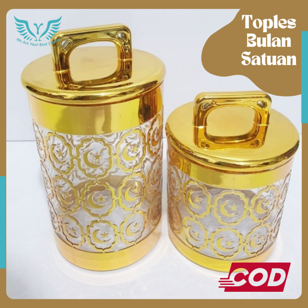 {READY STOCK} Arabian Jar Satuan /Toples Dubai Kedap Udara /Toples Kue Lebaran Mewah/Toples Bulan/To