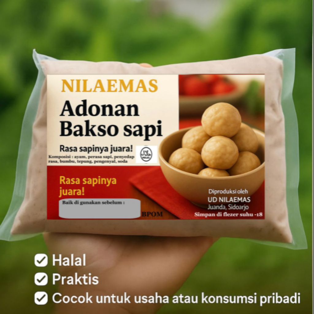

Adonan bakso sapi 1kg