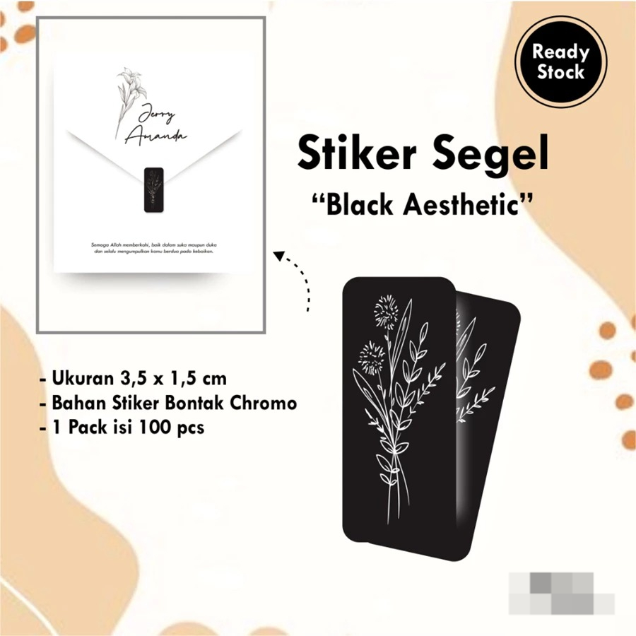 

[100 PCS] STIKER SEGEL BUNGA - STIKER SEGEL UNDANGAN READY STOCK - SEGEL SOUVENIR