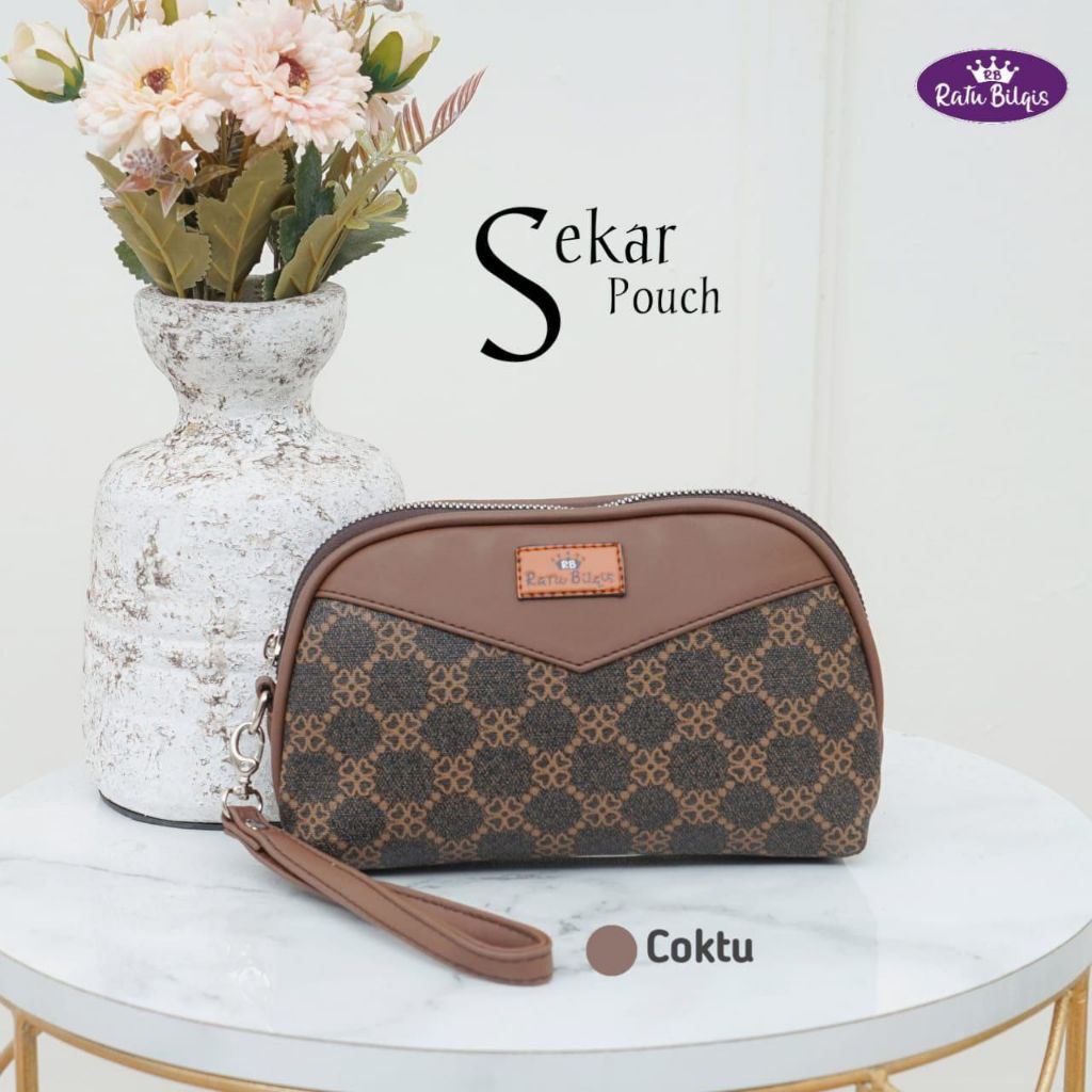 Pouch Sekar By Ratu Bilqis Dompet Kulit Murah Dompet Besar Muat Handphone & Uang