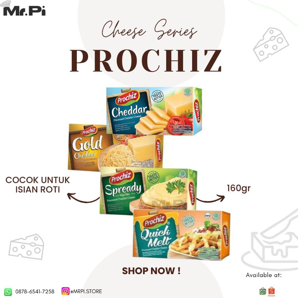 

PROCHIZ CHEDDAR GOLD & ORI, SPREADY , QUICK MELT 250 GR