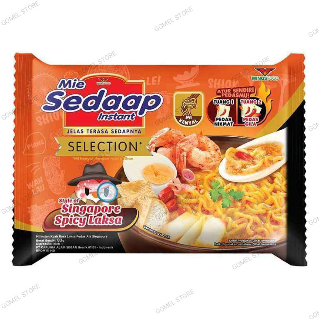 

Mie Sedaap Selection Style of Singapore Spicy Laksa