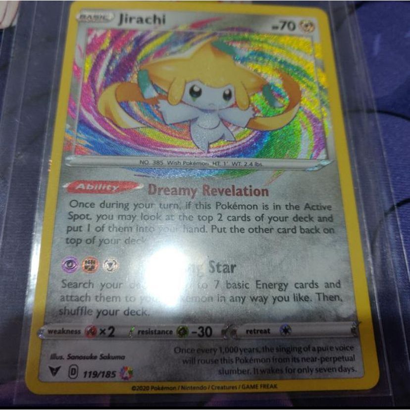 Kartu Pokemo TCG EN Vivid Voltage Jirachi Amazing Rare