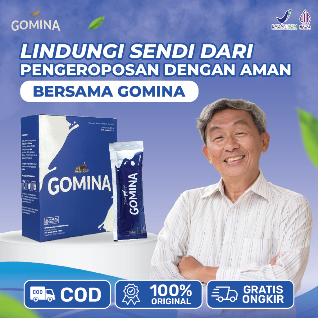 

GOMINA Susu Kambing Etawa - Melindungi Sendi dari Pengeroposan Secara Alami - 100% ORIGINAL