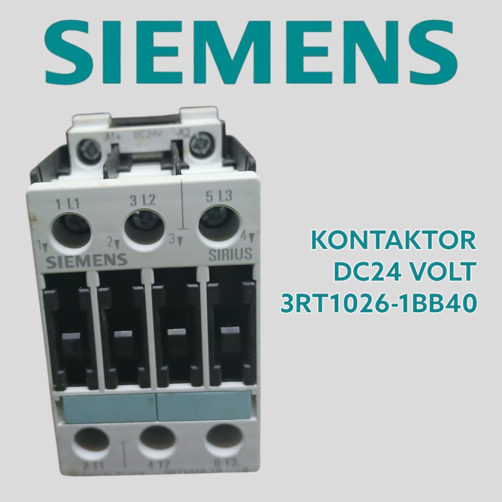 Kontaktor Tipe 3RT1026-1BB40 DC 24V Merk SIEMENS