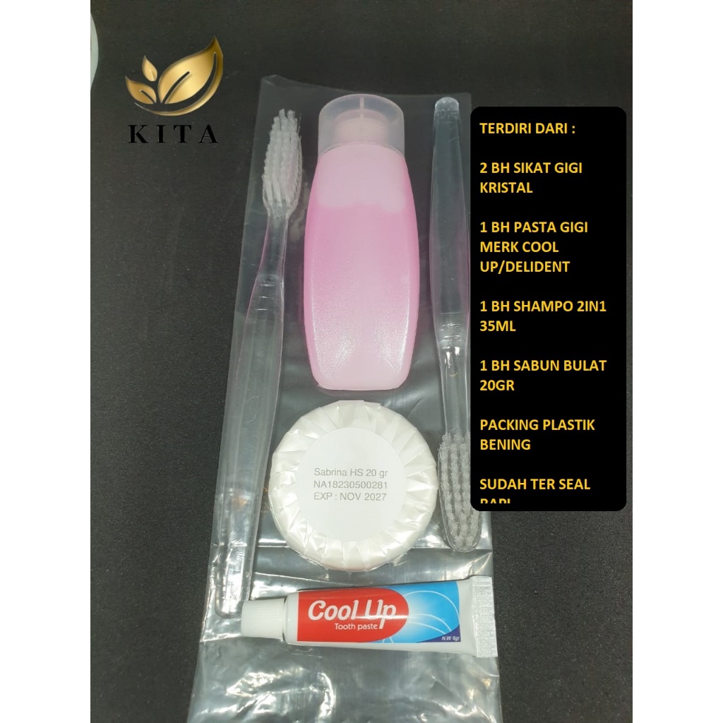 DENTAL KIT  ( KRISTAL AMENITIES SUPERIOR PAX ) ; PACKING PLASTIK BENING