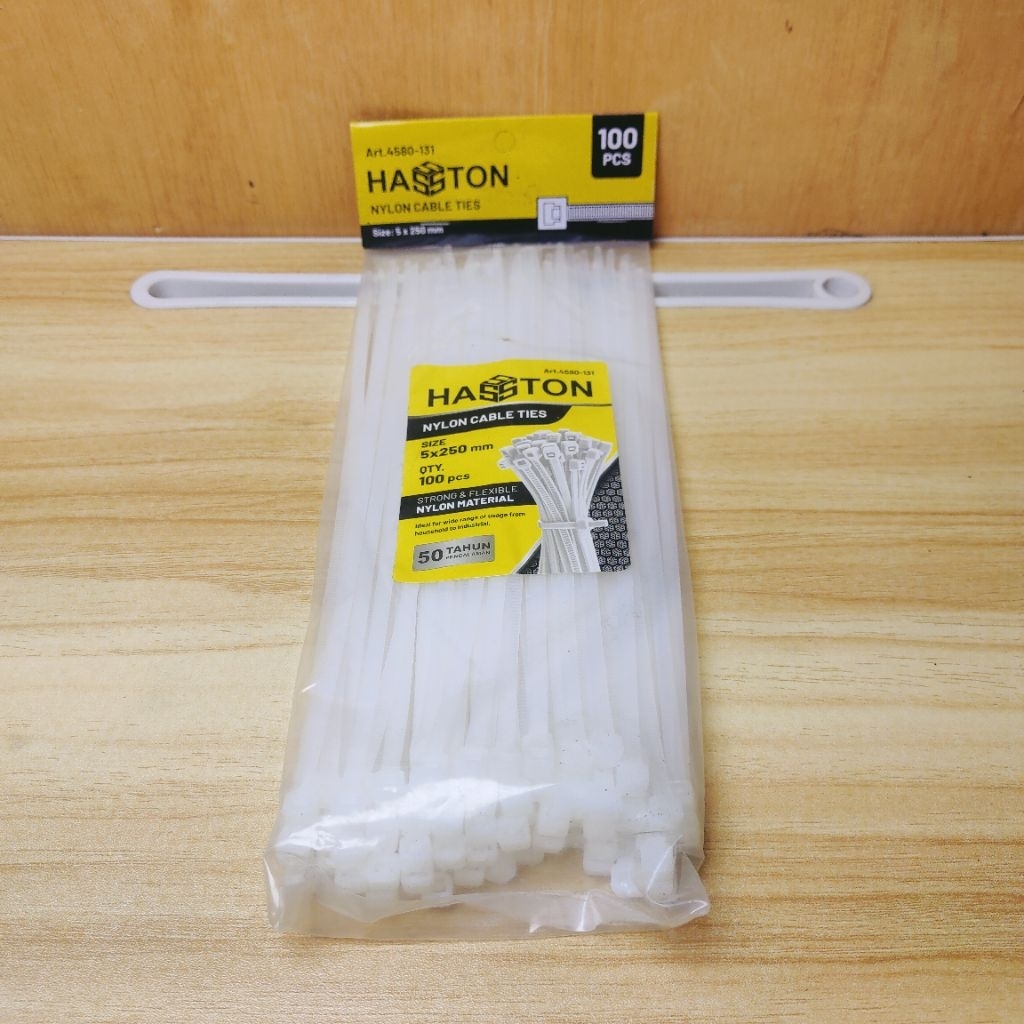 

(1 pack) kabel tis Cable ties Tali kretek 5mm x 25cm HASSTON ORIGINAL