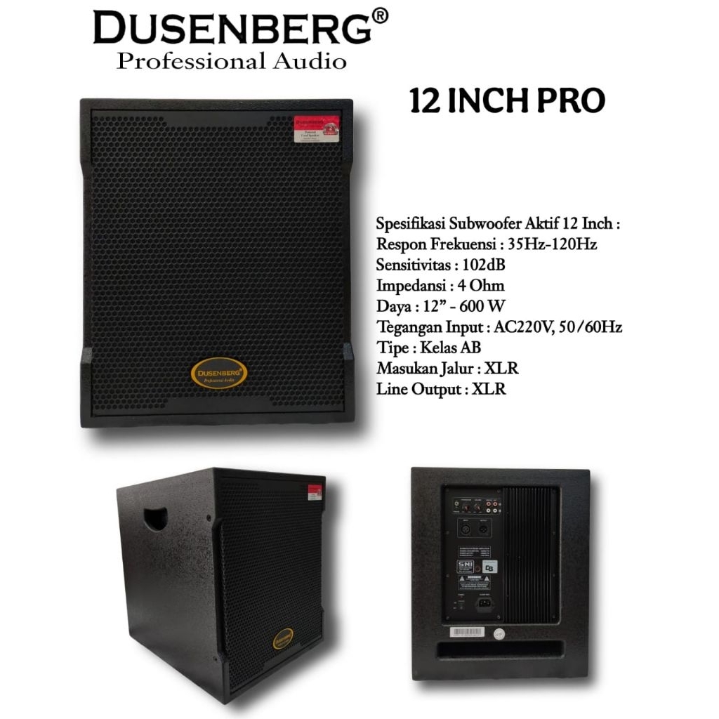 SPEAKER SUBWOFER DUSENBERG 12 INCH PRO