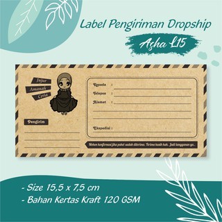 

[100PCS] Label Pengiriman Paket Olshop Kosongan Non Stiker ASHA - Ready Stock