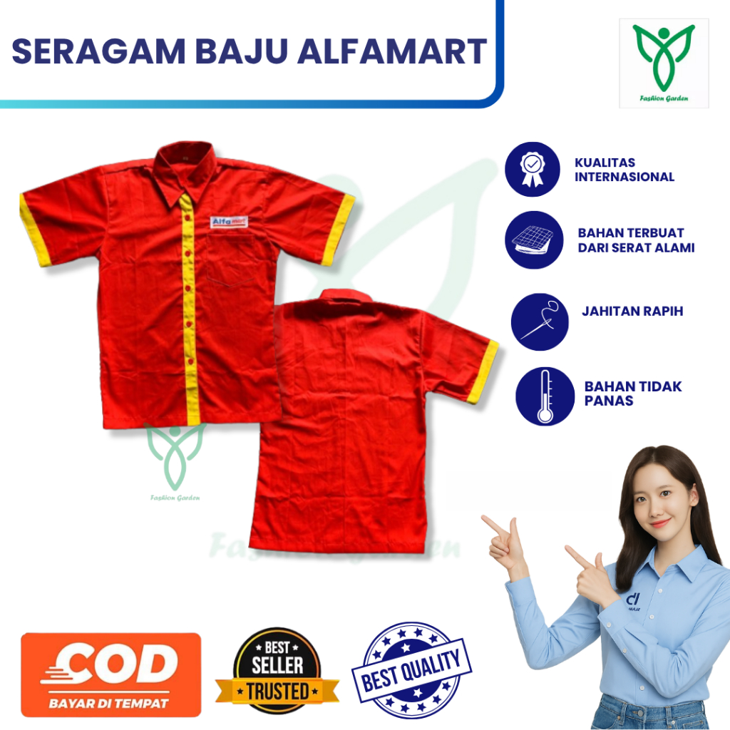 Baju Seragam Alfamart Cowok || Seragam Alfamart || Seragam Kerja Alfamart Cowok || Seragam Alfamart