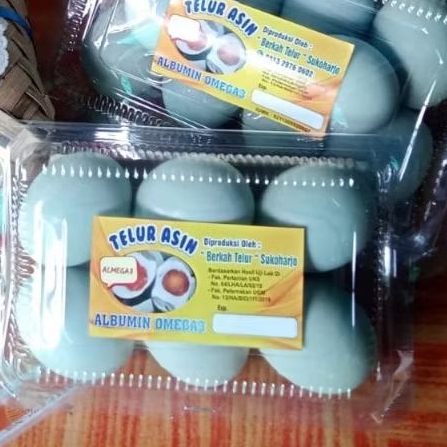 Telur asin homemade packaging mika isi 6