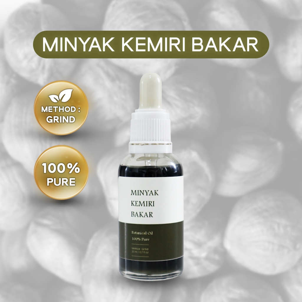 Kemiri bakar asli 100% Hair Oil Penghitam Rambut Uban - hair serum rambut rontok
