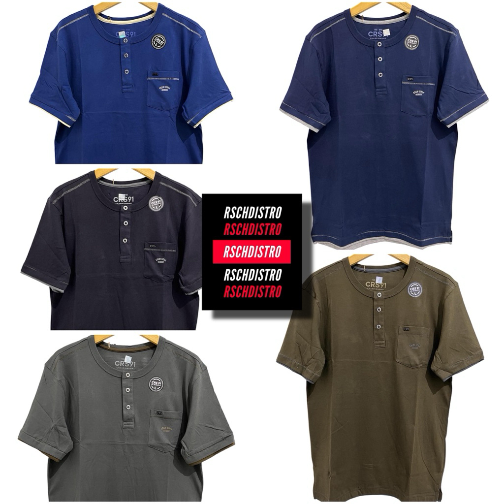 Kaos Oblong Fashion Pria CRS 91/ HUGO CLASS Original Combet Kancing Polos GATSBY M-XXL (Kancing Kant