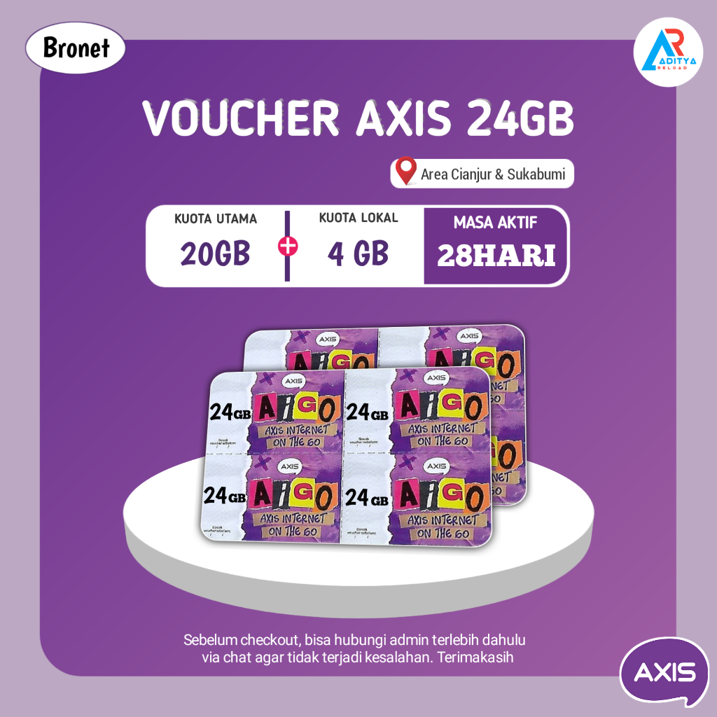 Voucher Kuota Axis 24GB 28Hari