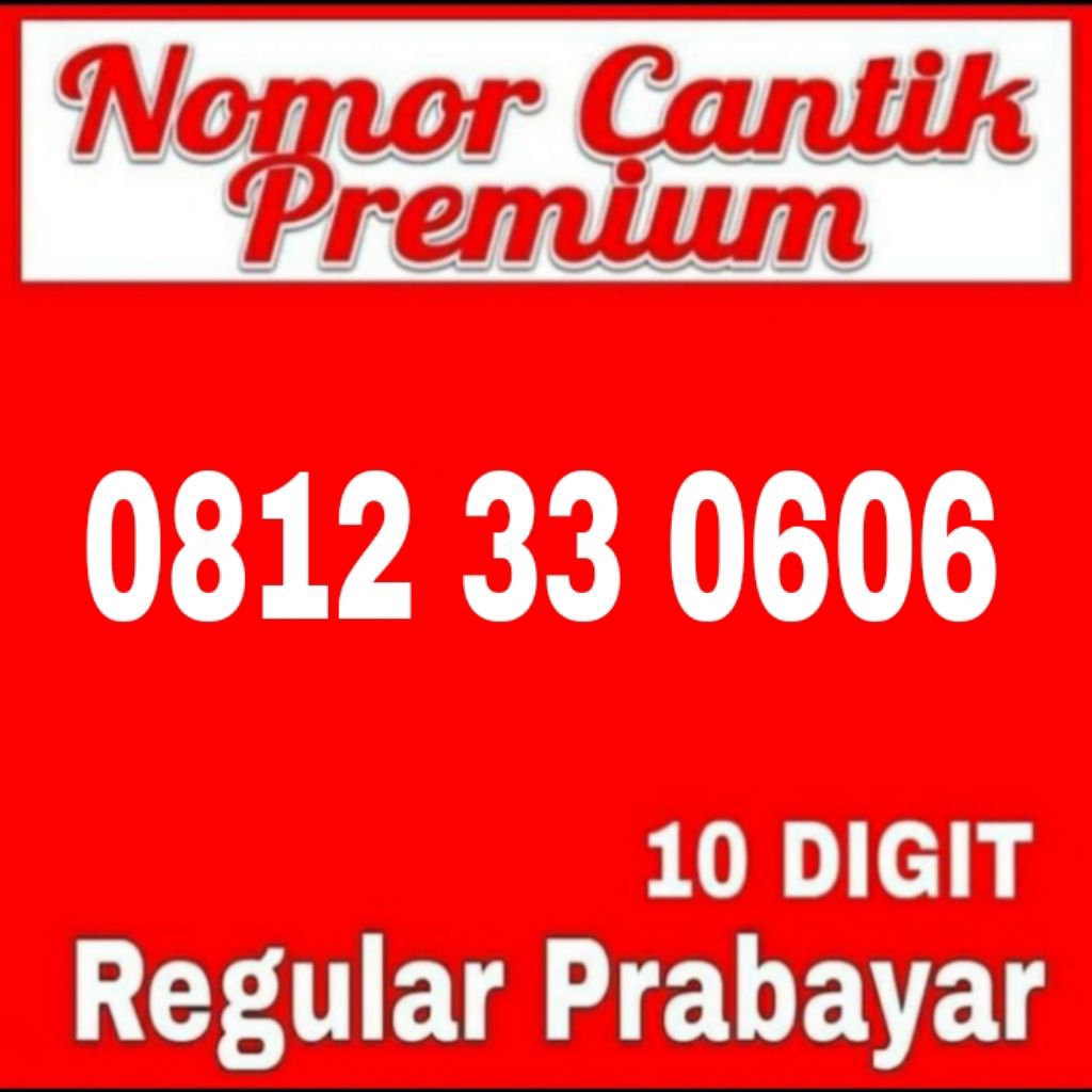nomor cantik telkomsel simpati 10 digit 812 33 0606