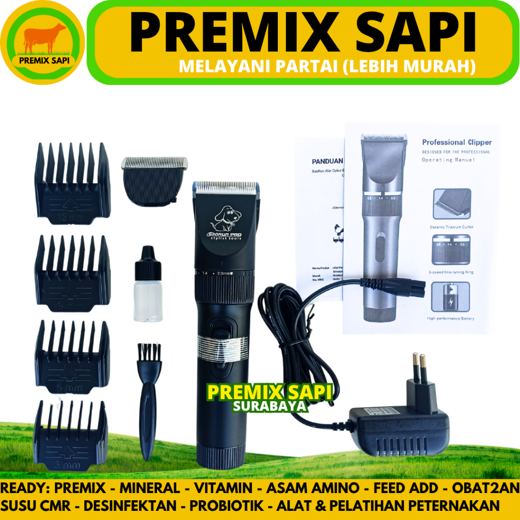 BAORUN P7 - Alat Cukur Hewan Elektrik untuk Bulu Domba - Mesin Cukur Domba Anjing Kucing Kambing