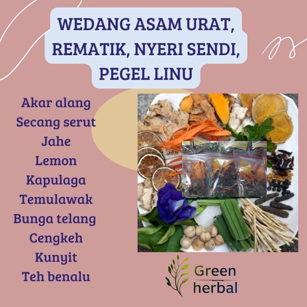 

wedang asam urat rematik nyeri sendi pegel linu 10 jenis rempah