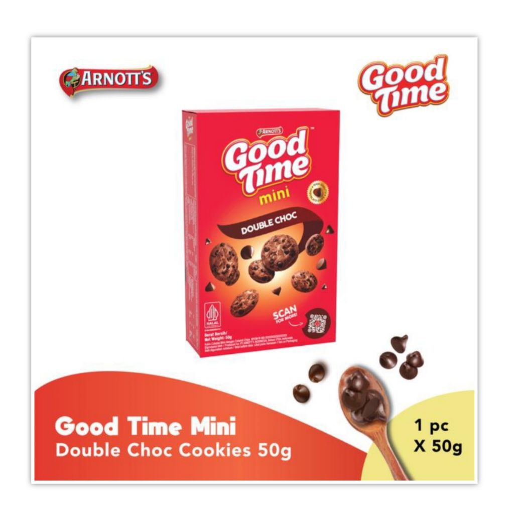 

Good Time Mini Double Choc 50 gr Biskuit Snack Cemilan