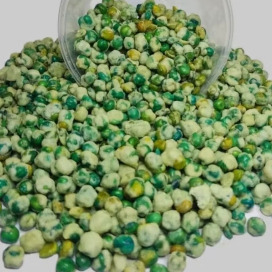 

Kacang Polong Hijau & Tepung Renyah Halal | Cemilan Gurih Kemasan 250g–1kg