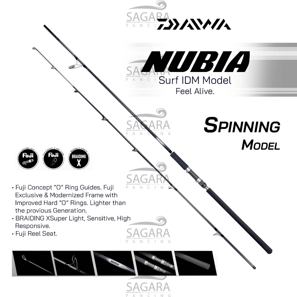 Joran Daiwa Nubia Joran Surf | Joran Shore Jigging | Joran Light Popping Ring Sudah Fuji