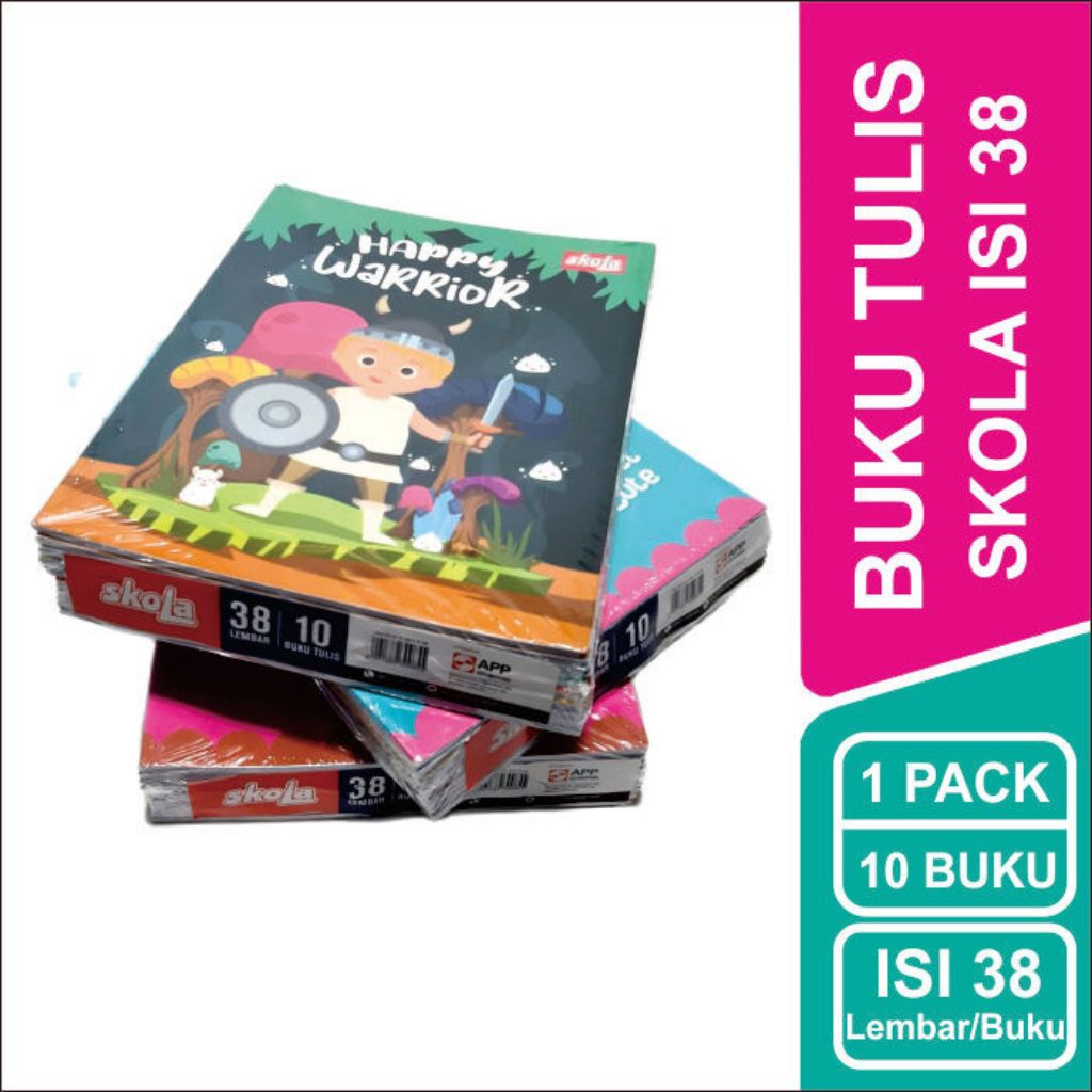 

Buku Tulis SKOLA 38 lembar 1 pack isi 10 buku murah meriah hanya di artha home