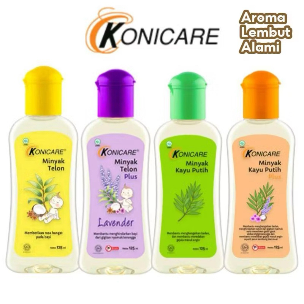 Konicare Minyak Telon | Telon Plus | Kayu Putih | Kayu Putih Plus 125ml