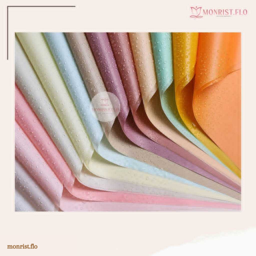 

Monrist Flo - Kertas Buket Bunga Warna Polos Full Color Cellophane Flower Bouquet Wrapping Paper Semi Transparent / Pembungkus Kado