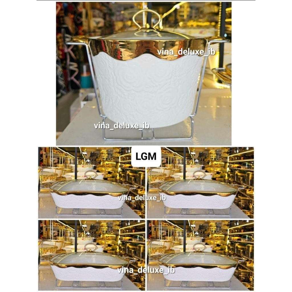 Prasmanan Keramik set 4+1 Vicenza (Mawar, Melati, Ayana, Gold)