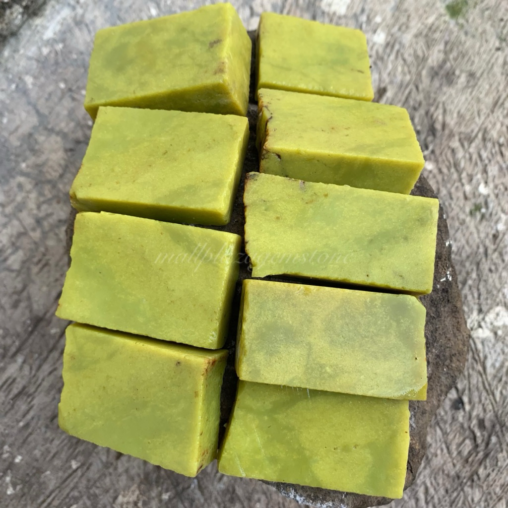 bahan batu opal avocado asli natural / lempengan batu opal avocado / batu opal avocado